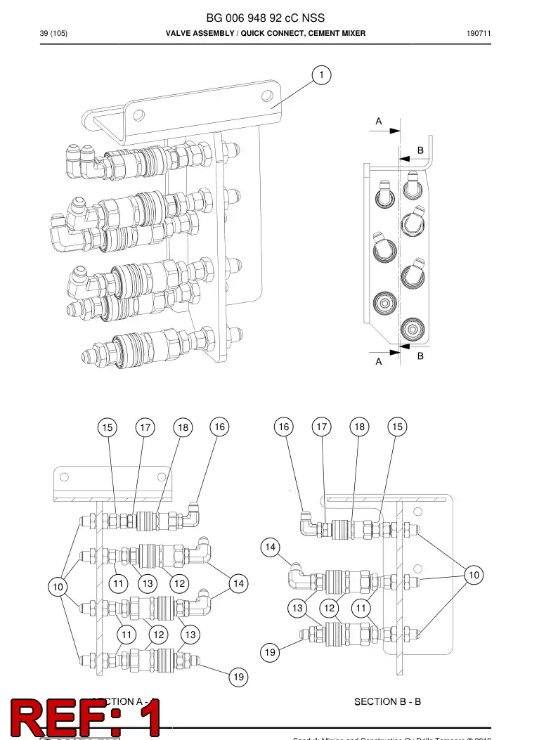 BG00695178b BG 006 951 78b Bracket - Sandvik Technical Drawing