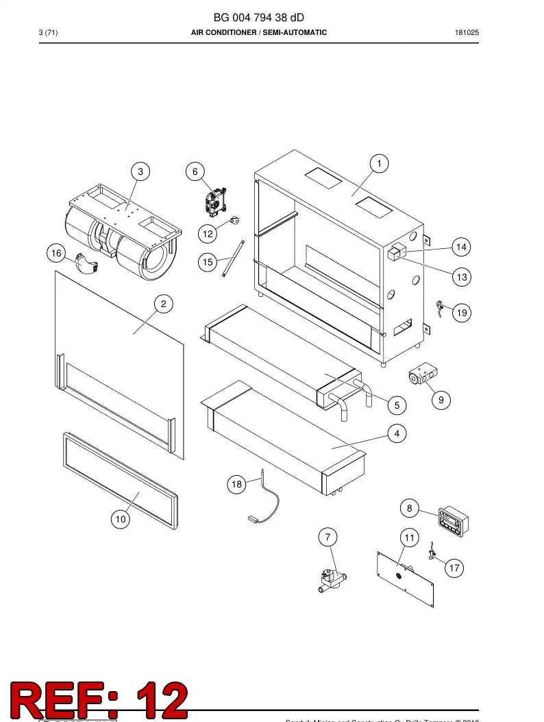 BG00695530a BG 006 955 30a Arm - Sandvik Technical Drawing
