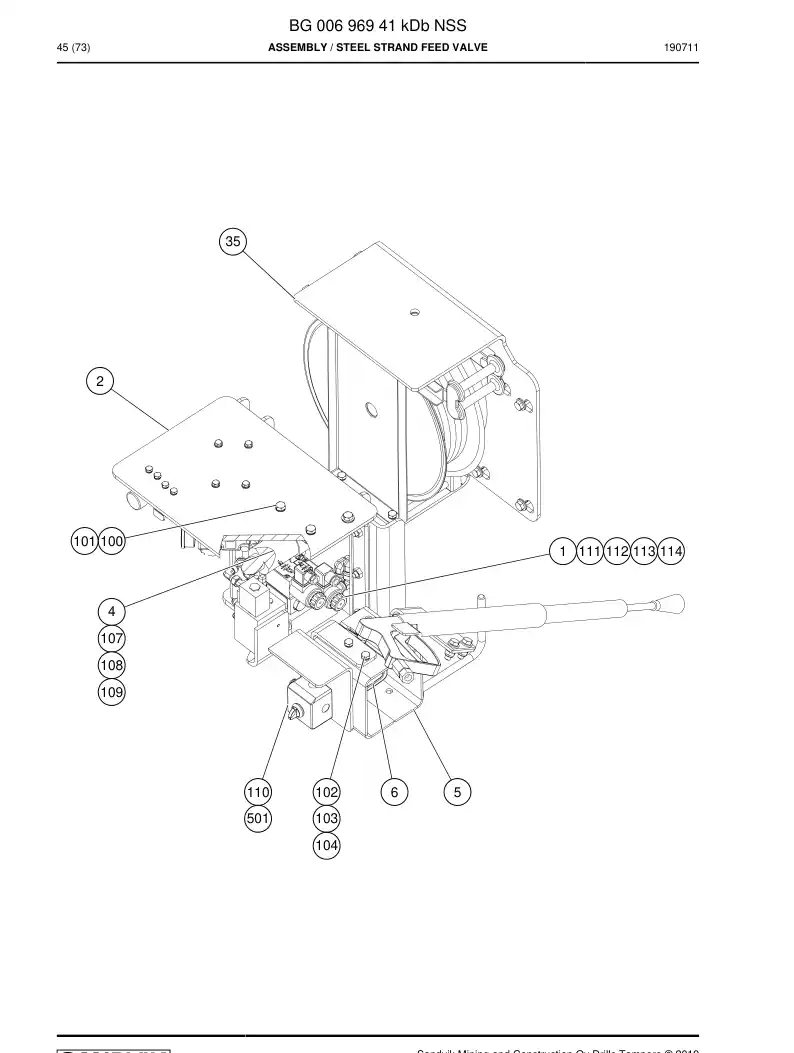 BG00696941k BG 006 969 41k Assembly - Sandvik Technical Drawing