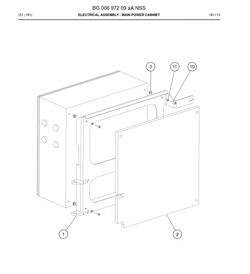 BG00697209a BG 006 972 09a Electrical Assembly - Sandvik Technical Drawing