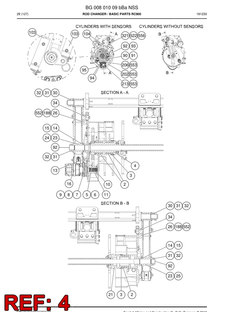 BG00697424b BG 006 974 24b Shaft - Sandvik Technical Drawing