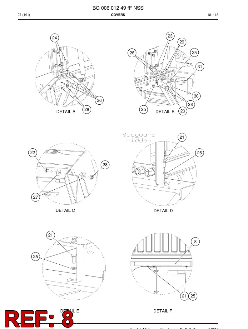 BG00697438a BG 006 974 38a Plate, Cover - Sandvik Technical Drawing