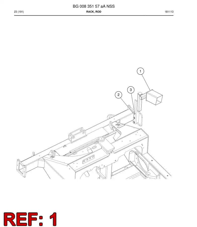 BG00701506c BG 007 015 06c Rack, Rod - Sandvik Technical Drawing