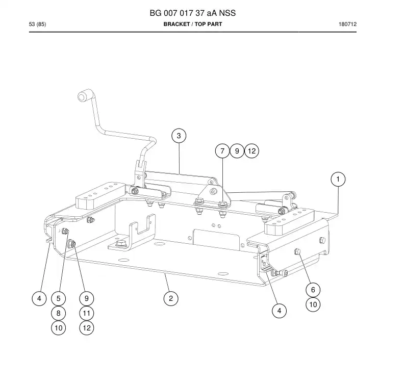 BG00701737a BG 007 017 37a SUPORTE - Sandvik Technical Drawing