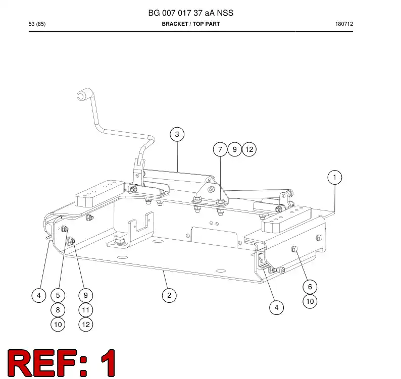 BG00701739a BG 007 017 39a Support - Sandvik Technical Drawing