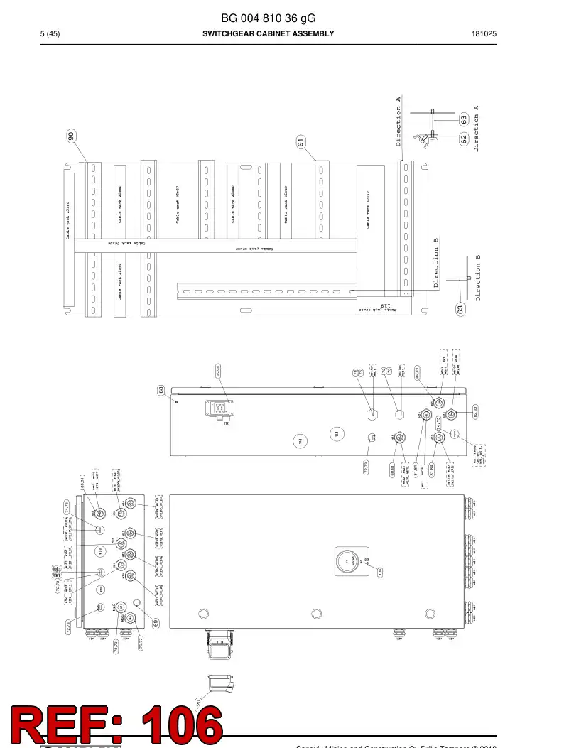 BG00702038a BG 007 020 38a Decal - Sandvik Technical Drawing