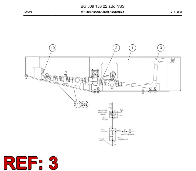 BG00703460b BG 007 034 60b Pipe Assembly - Sandvik Technical Drawing