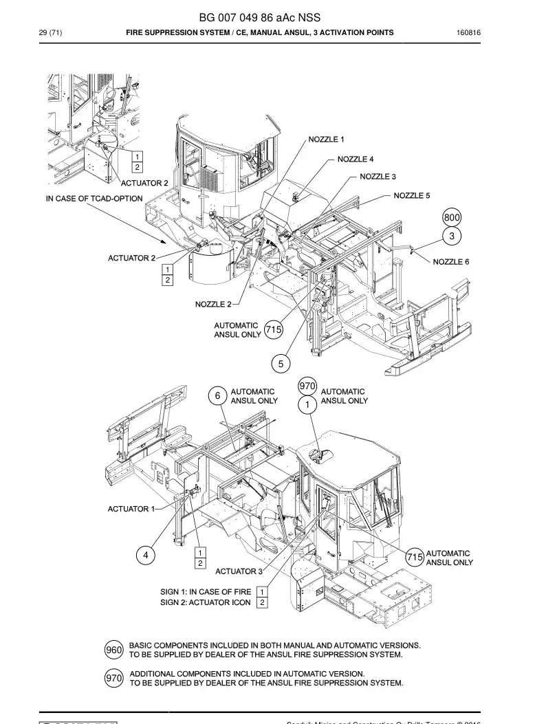 BG00704986a BG 007 049 86a Fire Suppression System - Sandvik Technical Drawing