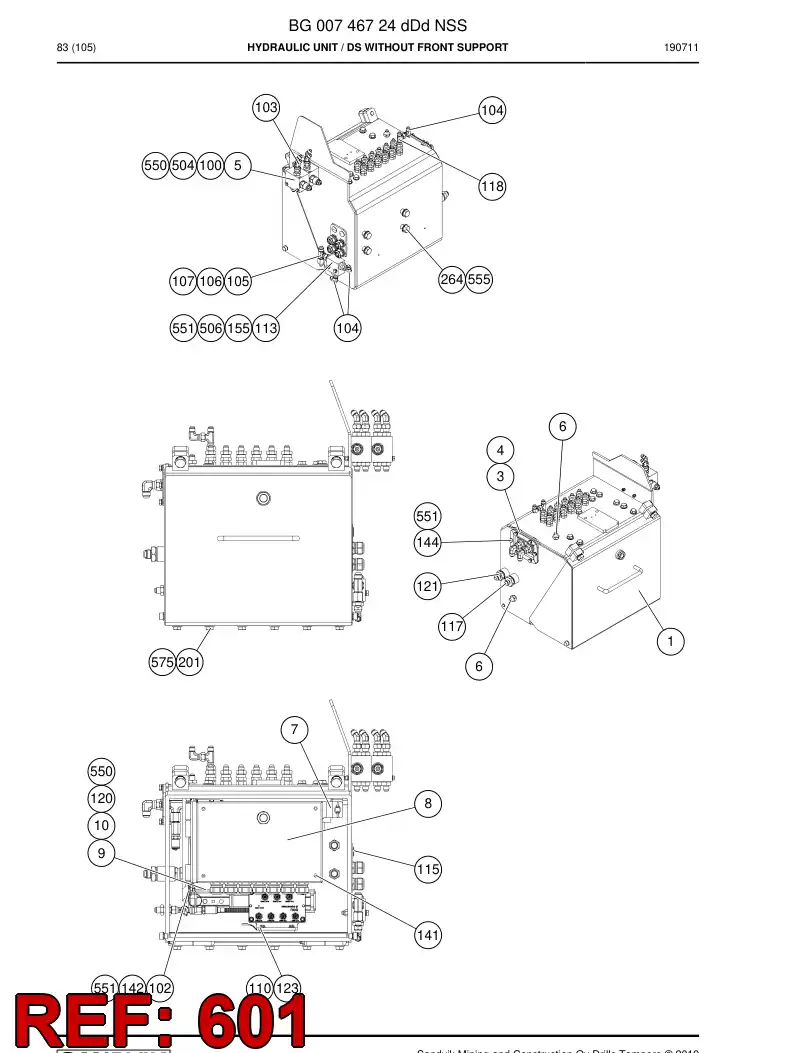 BG00705087d BG 007 050 87d Accessory Kit - Sandvik Technical Drawing