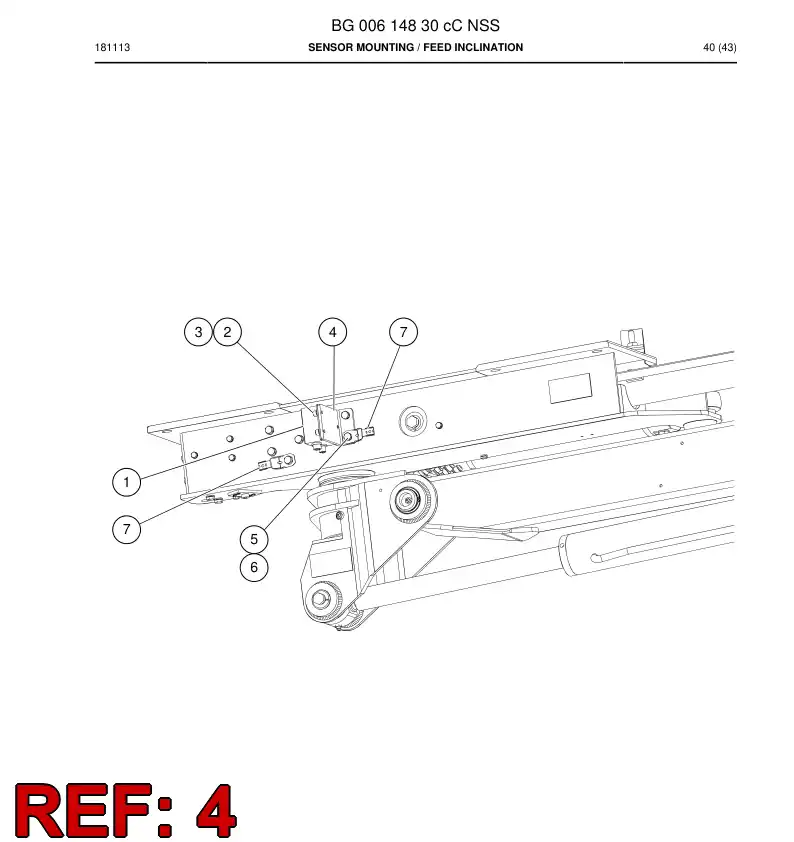 BG00705793a BG 007 057 93a Bracket - Sandvik Technical Drawing