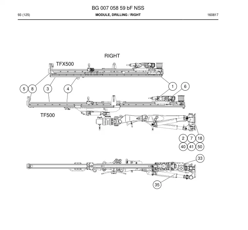BG00705859b BG 007 058 59b Module, Drilling - Sandvik Technical Drawing