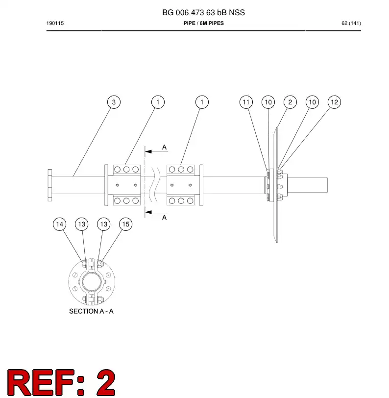 BG00706707b BG 007 067 07b Flange - Sandvik Technical Drawing
