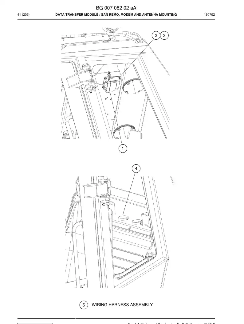 BG00708202a BG 007 082 02a Data Transfer Module - Sandvik Technical Drawing
