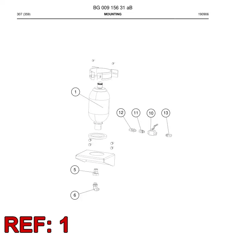 BG00708546a BG 007 085 46a Repair Kit - Sandvik Technical Drawing