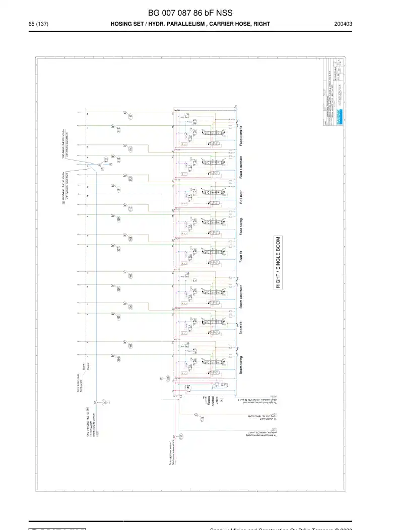 BG00708786b BG 007 087 86b Hosing Set - Sandvik Technical Drawing