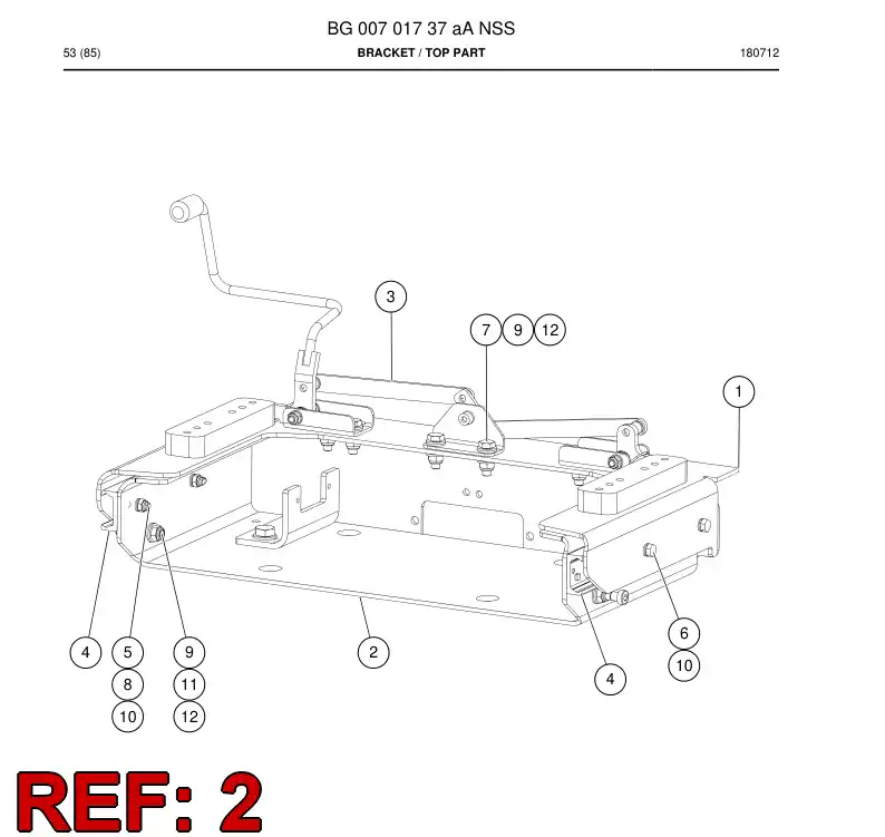BG00709028a BG 007 090 28a Support - Sandvik Technical Drawing