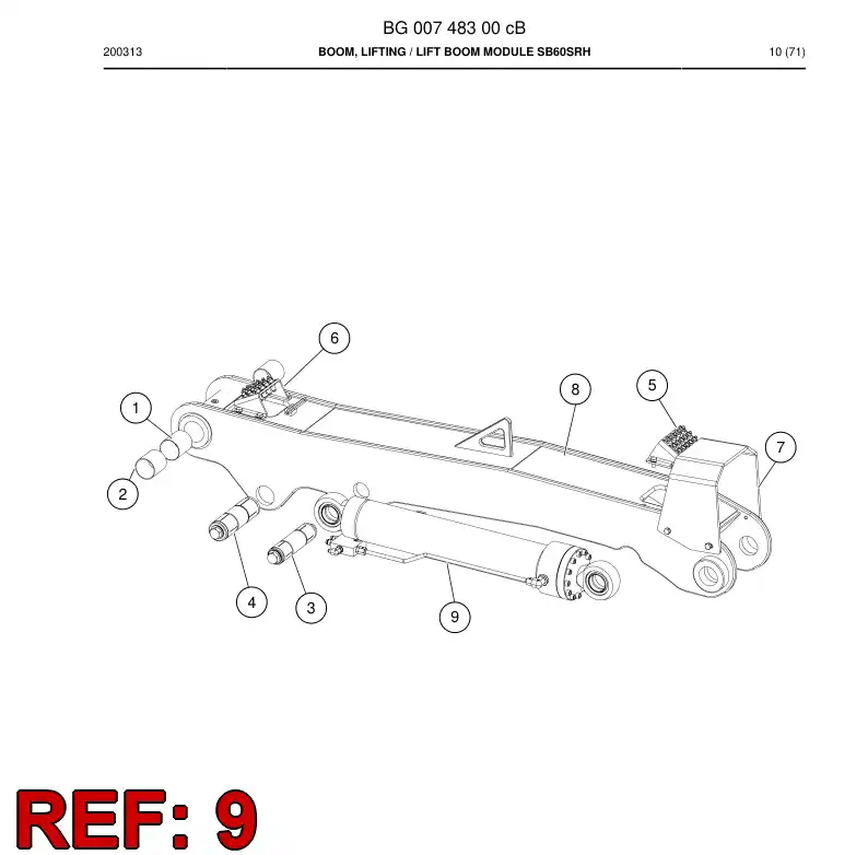 BG00710054a BG 007 100 54a Seal Kit - Sandvik Technical Drawing