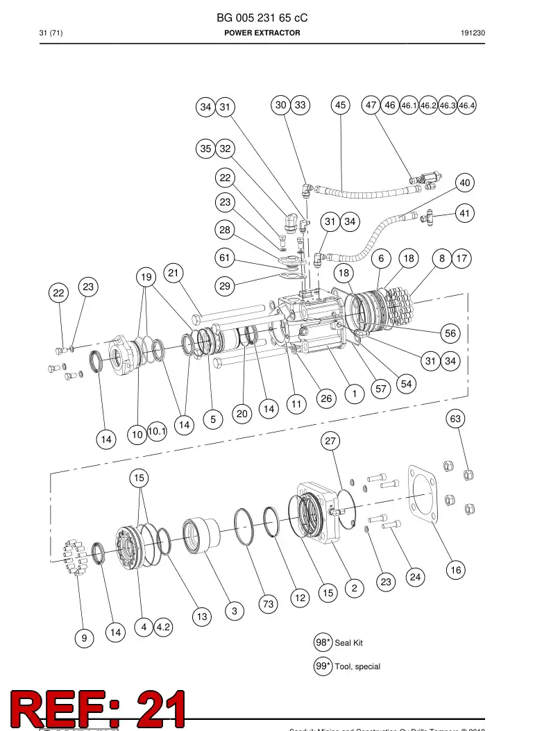 BG00711510a BG 007 115 10a Screw, Hexagon Head, Structural - Sandvik Technical Drawing