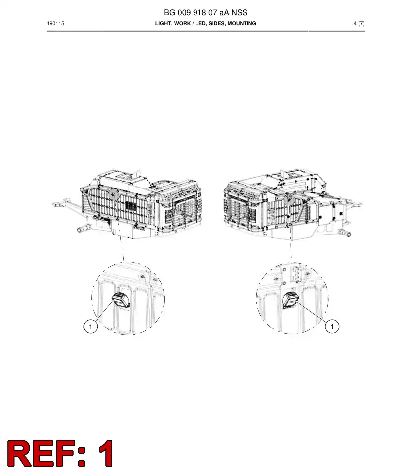 BG00711929a BG 007 119 29a Light, Led - Sandvik Technical Drawing