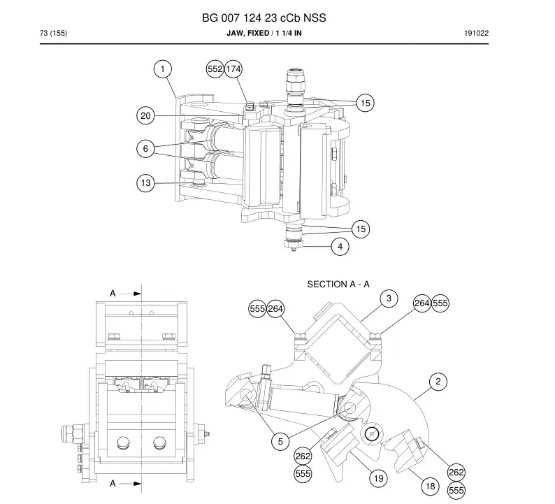 BG00712423c BG 007 124 23c ABERTURA, FIXA - Sandvik Technical Drawing