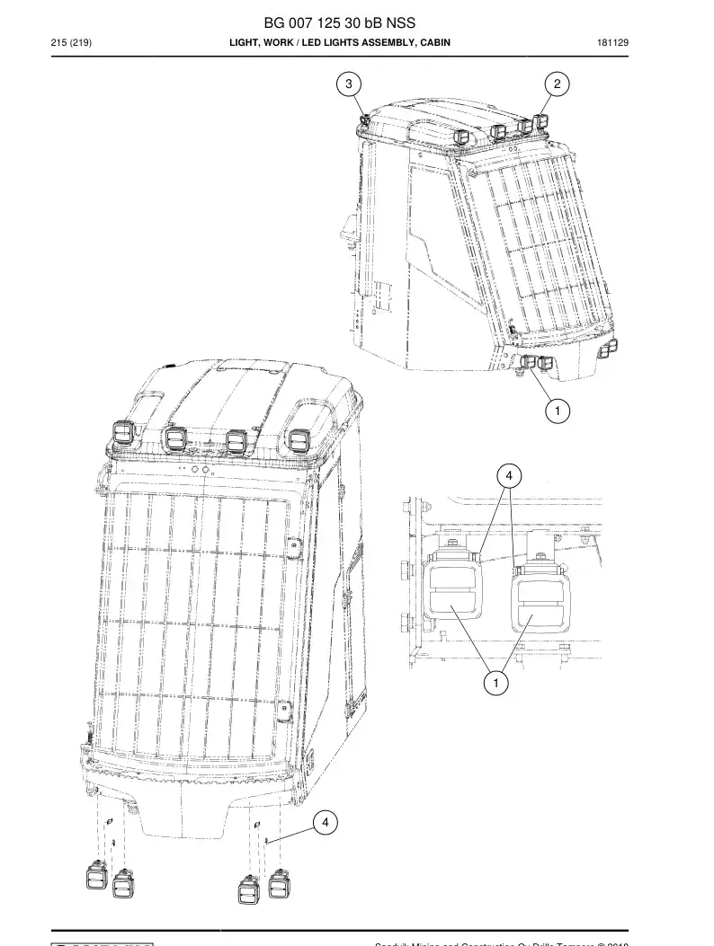BG00712530b BG 007 125 30b Light, Work - Sandvik Technical Drawing