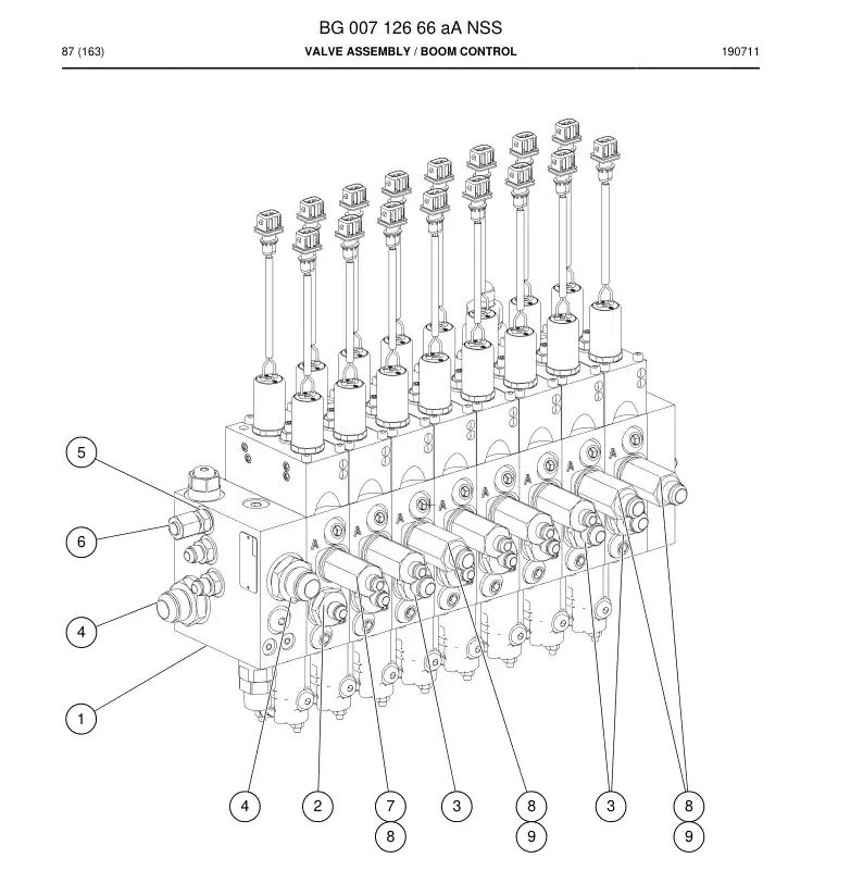 BG00712666a BG 007 126 66a Valve Assembly - Sandvik Technical Drawing