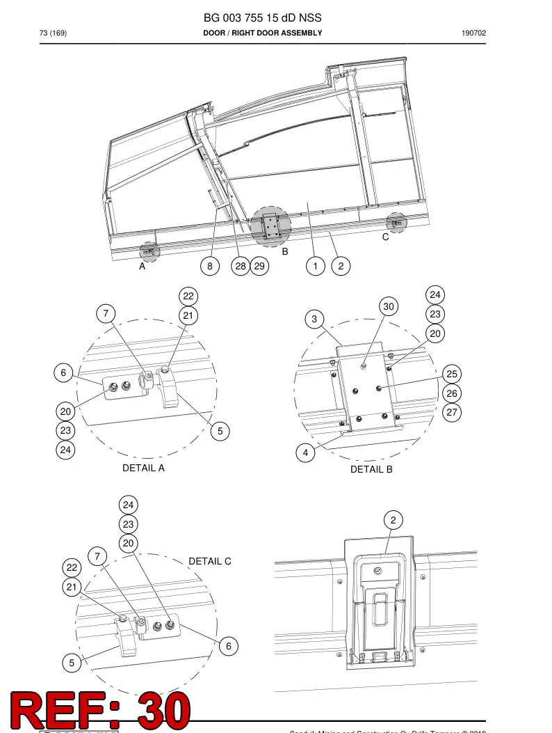 BG00713325a BG 007 133 25a Rivet nut - Sandvik Technical Drawing