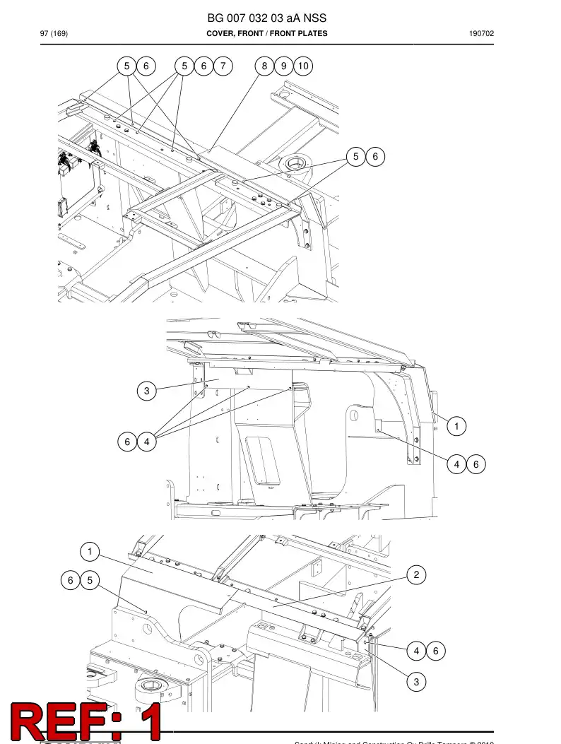BG00713551a BG 007 135 51a Plate, Cover - Sandvik Technical Drawing