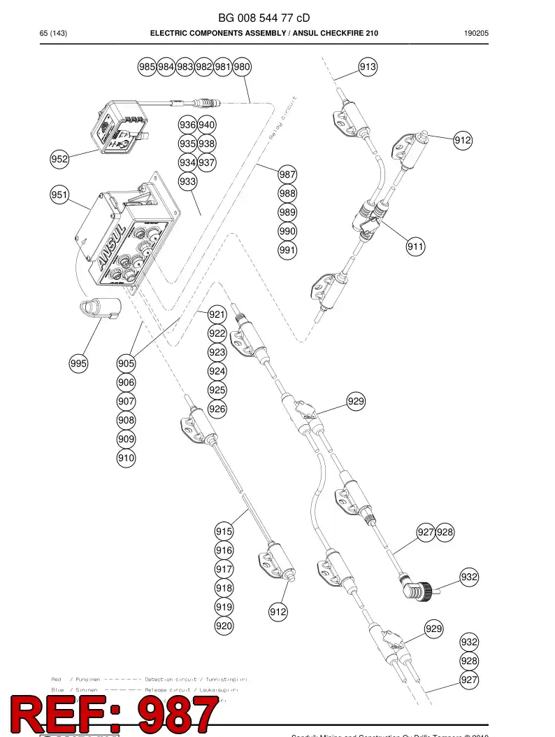 BG00713849a BG 007 138 49a CABLE - Sandvik Technical Drawing