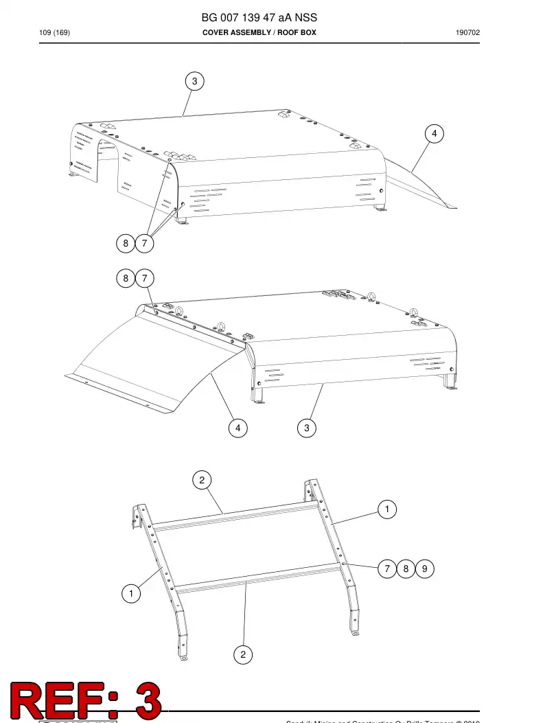 BG00714096a BG 007 140 96a Plate, Cover - Sandvik Technical Drawing