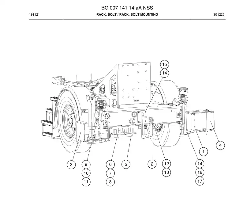 BG00714114a BG 007 141 14a Rack, Bolt - Sandvik Technical Drawing