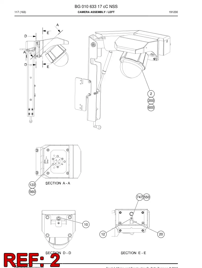 BG00714668b BG 007 146 68b Camera - Sandvik Technical Drawing