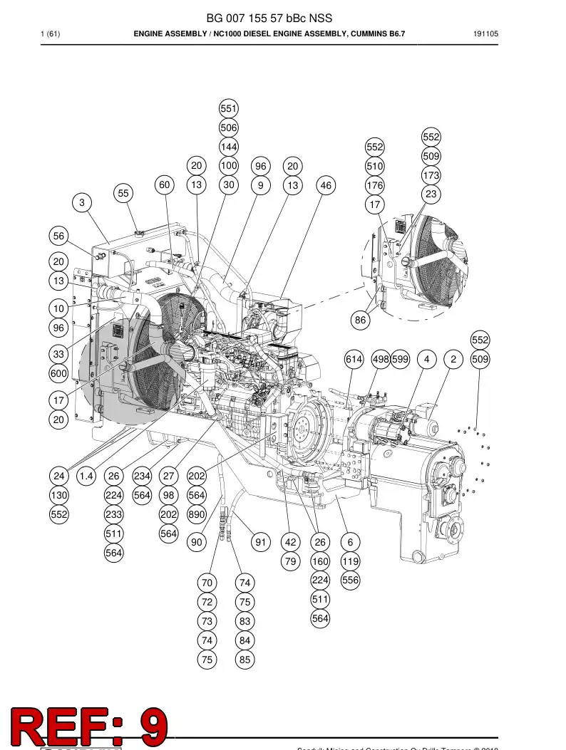 BG00717677a BG 007 176 77a Pipe assembly - Sandvik Technical Drawing