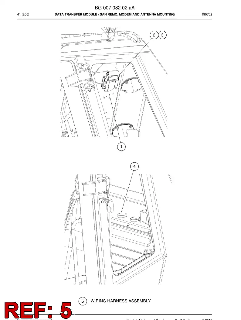 BG00717864a BG 007 178 64a Wiring Harness Assembly - Sandvik Technical Drawing