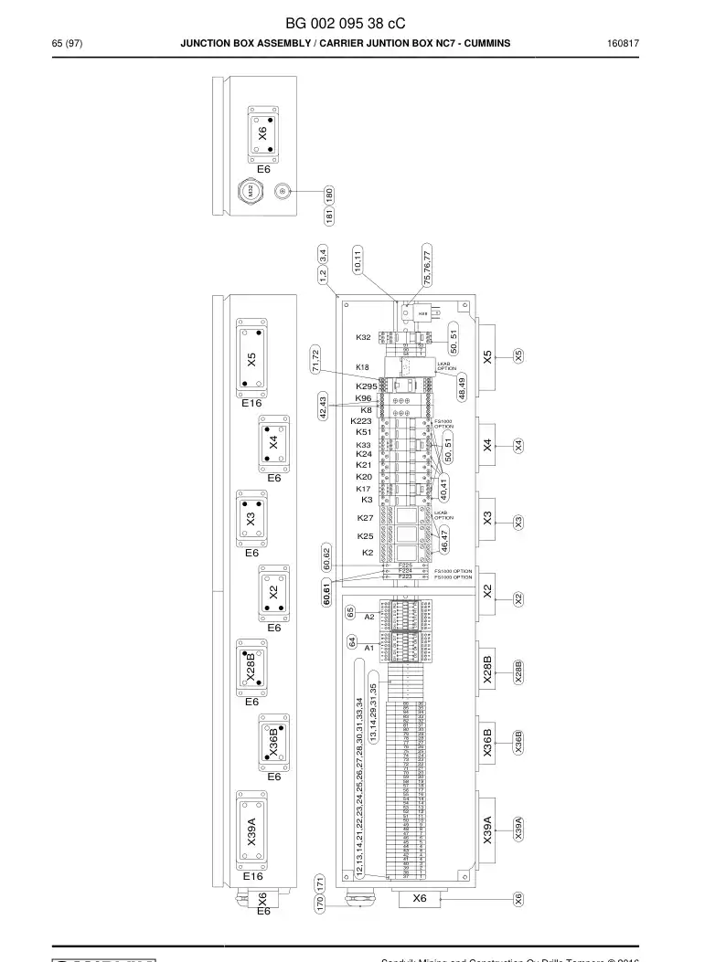BG00718236a BG 007 182 36a Case, Multipole Connector - Sandvik Technical Drawing