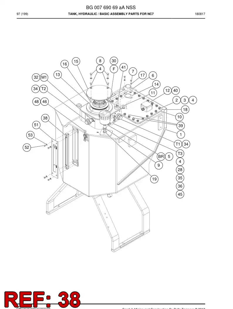 BG00718283a BG 007 182 83a Indicator, Level - Sandvik Technical Drawing