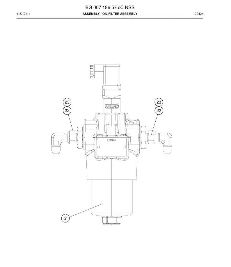 BG00718657c BG 007 186 57c Assembly - Sandvik Technical Drawing
