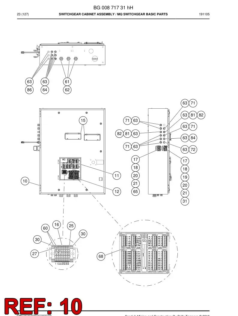 BG00719736d BG 007 197 36d Enclosure, Steel - Sandvik Technical Drawing