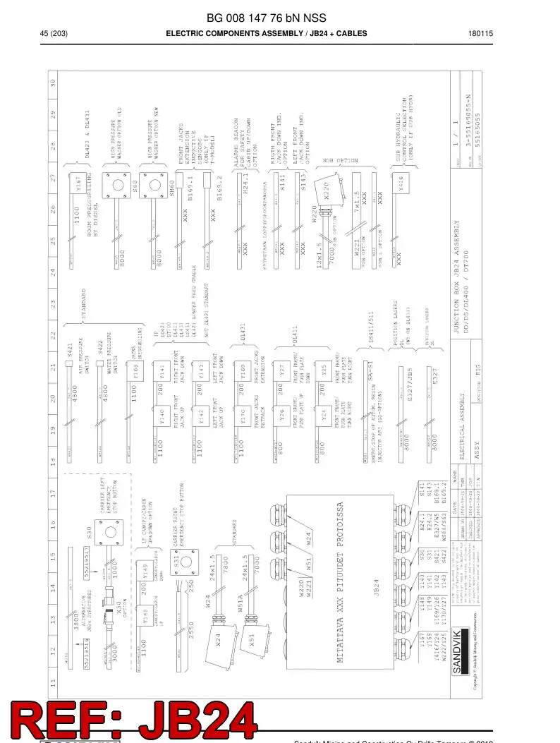 BG00719978a BG 007 199 78a Regulator, Voltage - Sandvik Technical Drawing