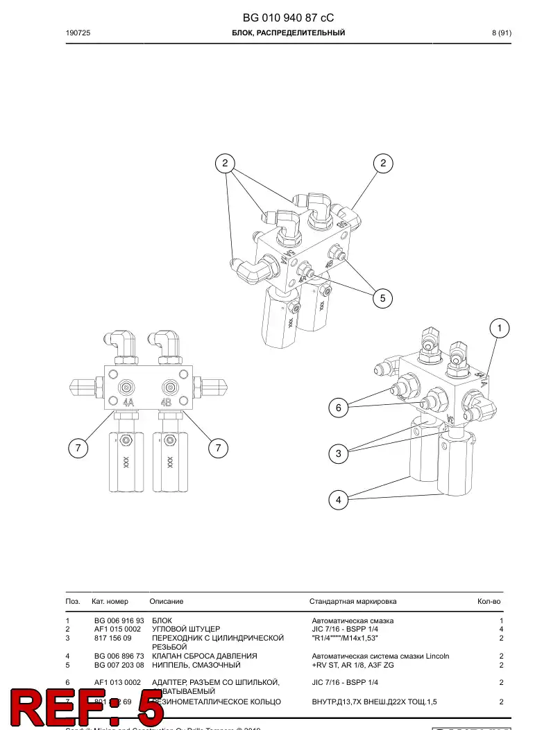 BG00720308a BG 007 203 08a Nipple, Grease - Sandvik Technical Drawing