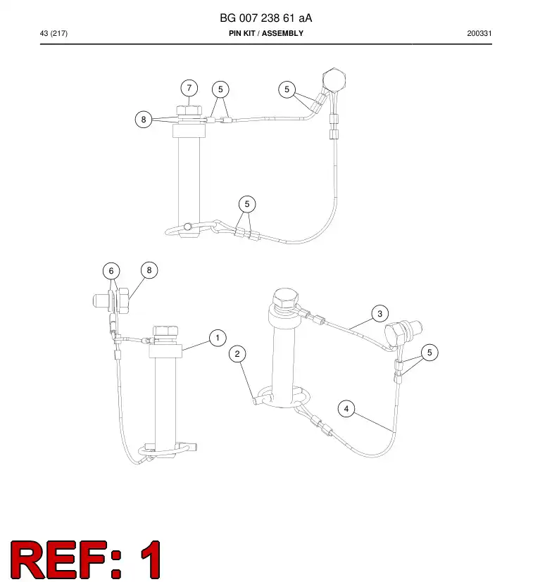 BG00722544a BG 007 225 44a Pin - Sandvik Technical Drawing