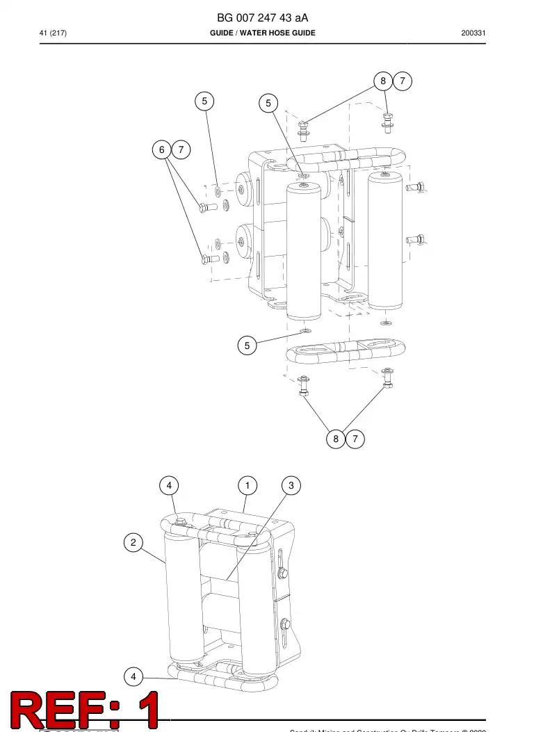 BG00724746a BG 007 247 46a Bracket - Sandvik Technical Drawing