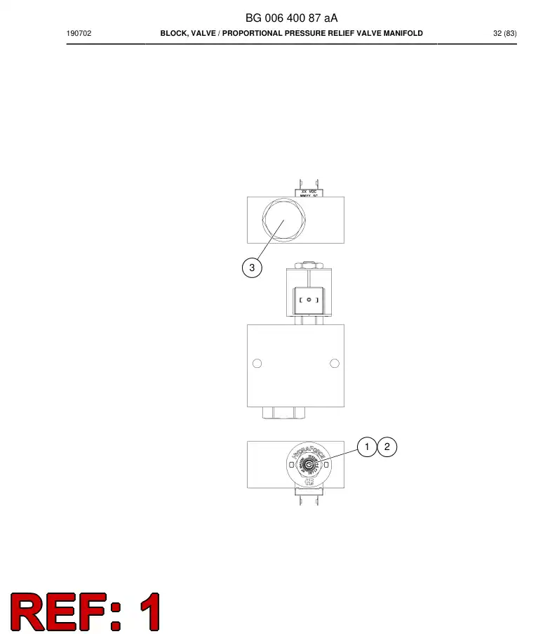BG00724763a BG 007 247 63a Valve, Pressure Relief, Proportional - Sandvik Technical Drawing