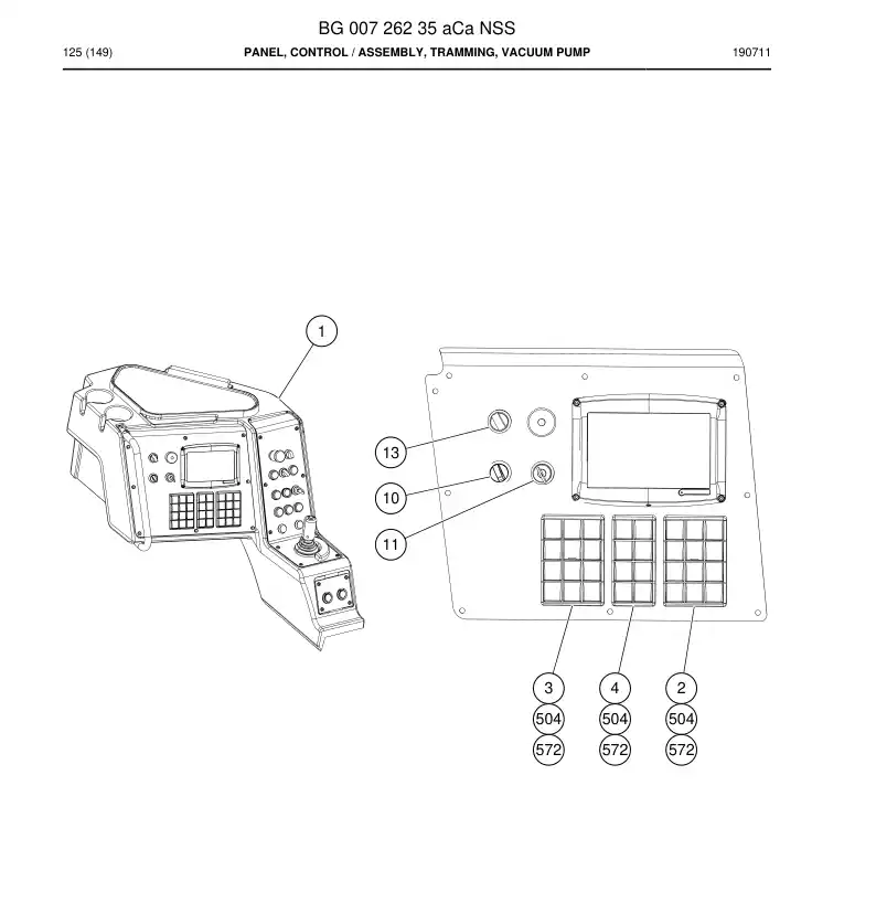 BG00726235a BG 007 262 35a PRING, CONTROL - Sandvik Technical Drawing