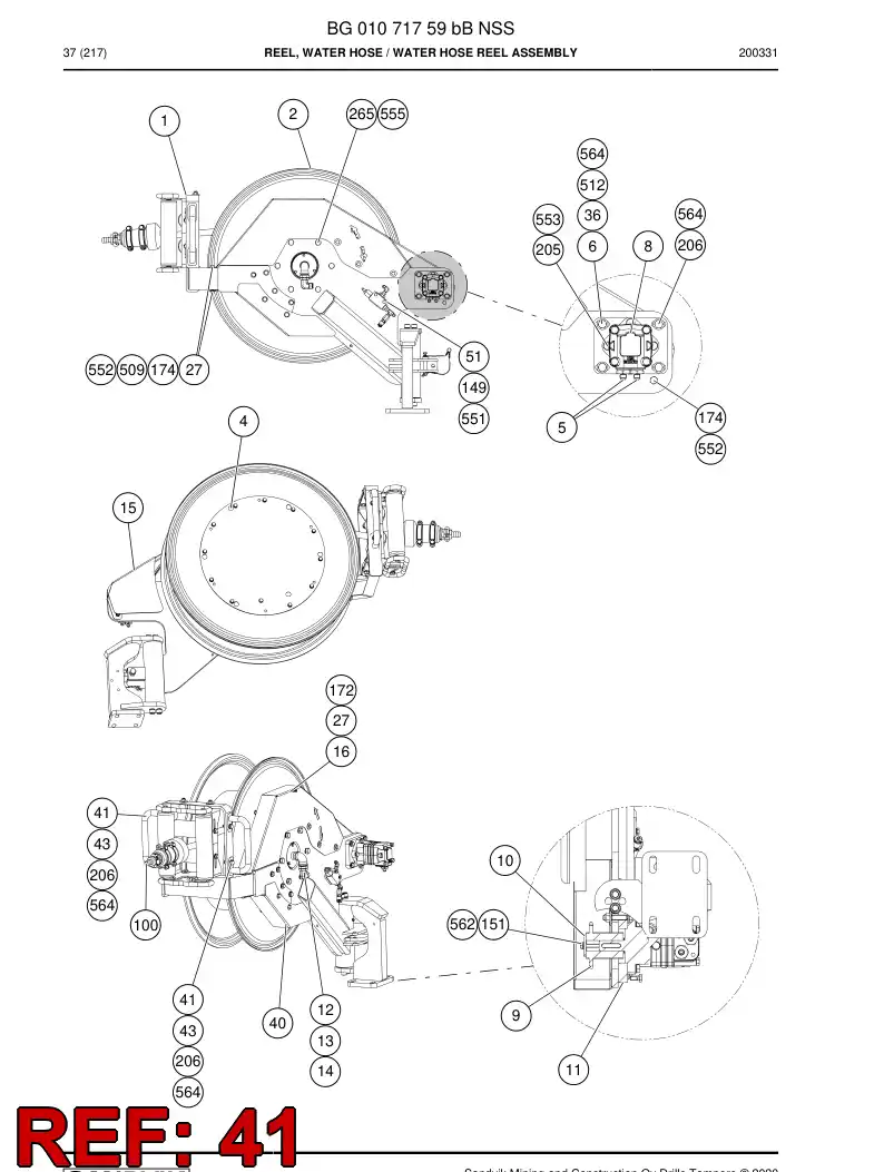 BG00728080a BG 007 280 80a Drawbar - Sandvik Technical Drawing