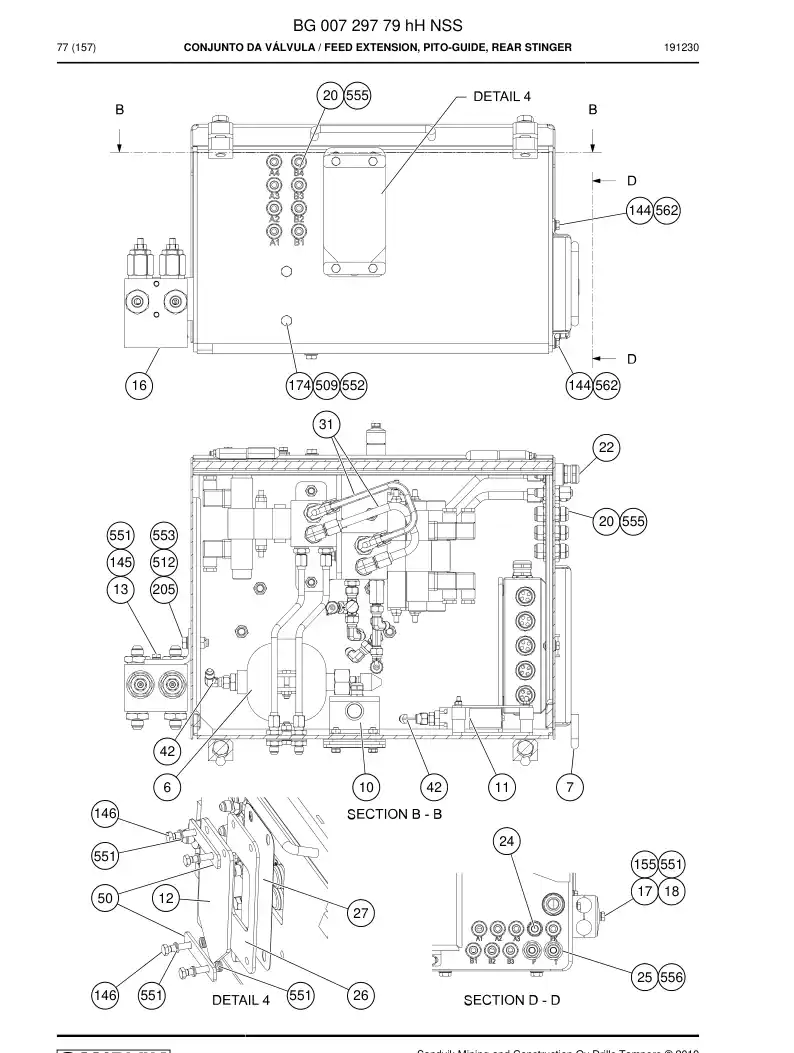BG00729779h BG 007 297 79h ASSEMBLY DA VLVULA - Sandvik Technical Drawing