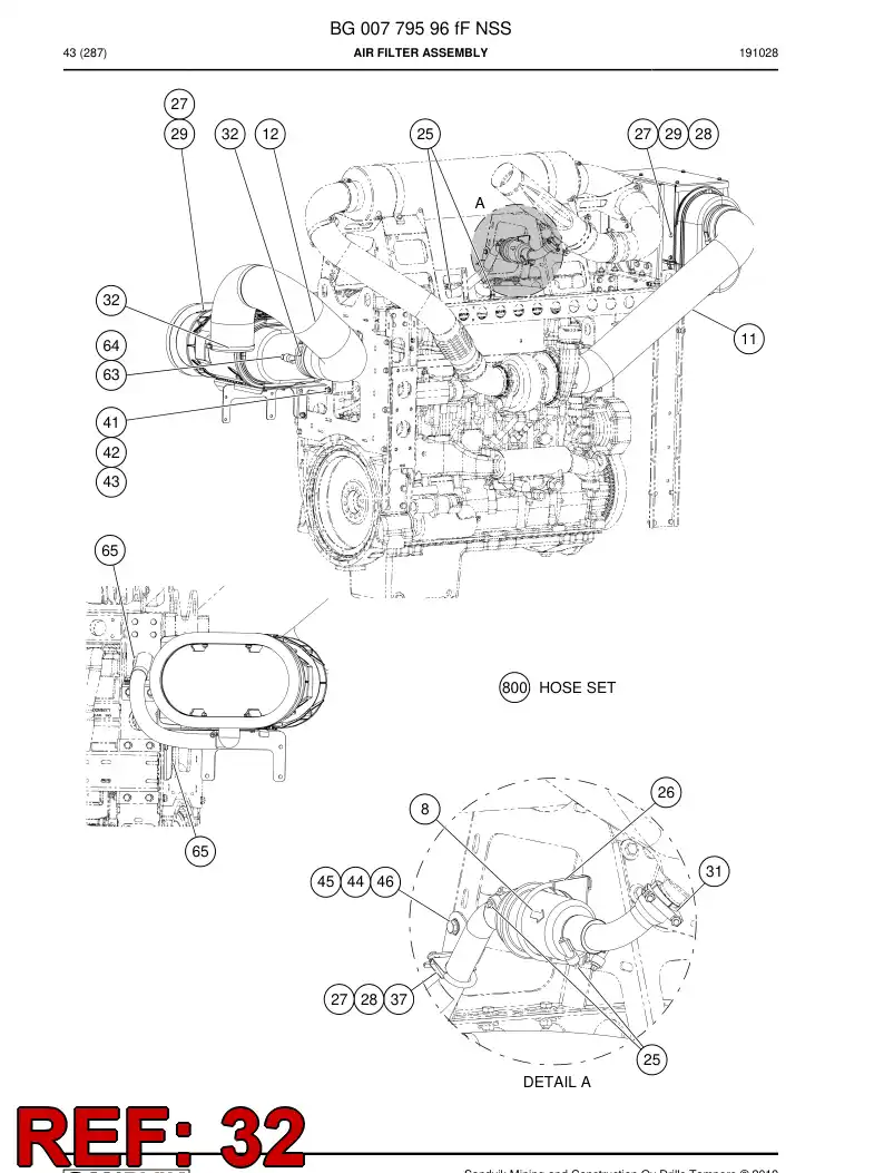 BG00729880a BG 007 298 80a Clamp, Hose - Sandvik Technical Drawing