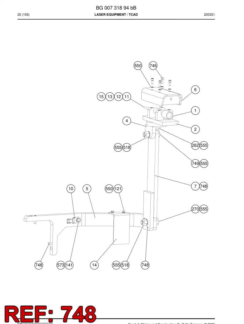 BG00732201a BG 007 322 01a Pin, Spring - Sandvik Technical Drawing