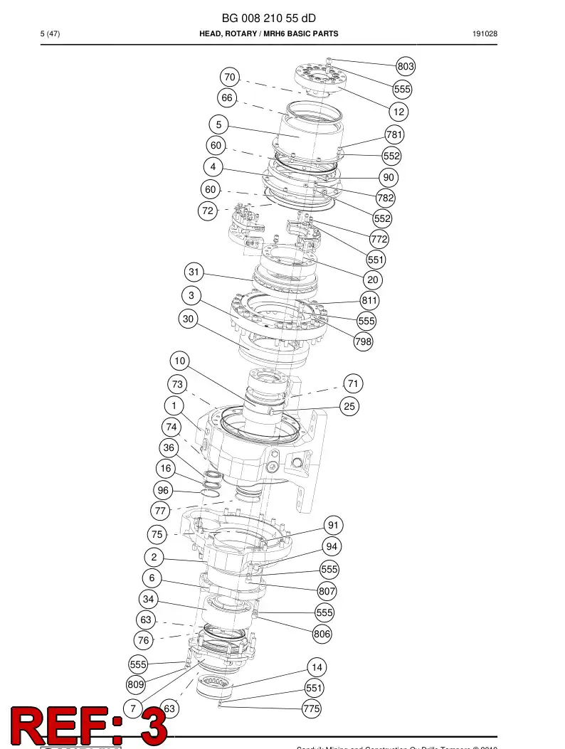 BG00733239c BG 007 332 39c Flange - Sandvik Technical Drawing
