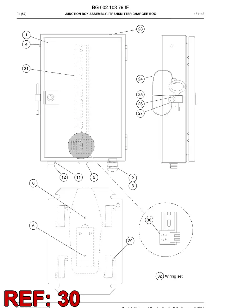 BG00733300a BG 007 333 00a Thermostat - Sandvik Technical Drawing